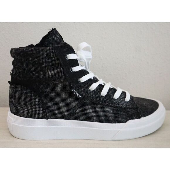 Roxy ARJS600528 Women's Sz 9 Black Summer Sky Mid-Top Sneakers - Picture 8 of 9